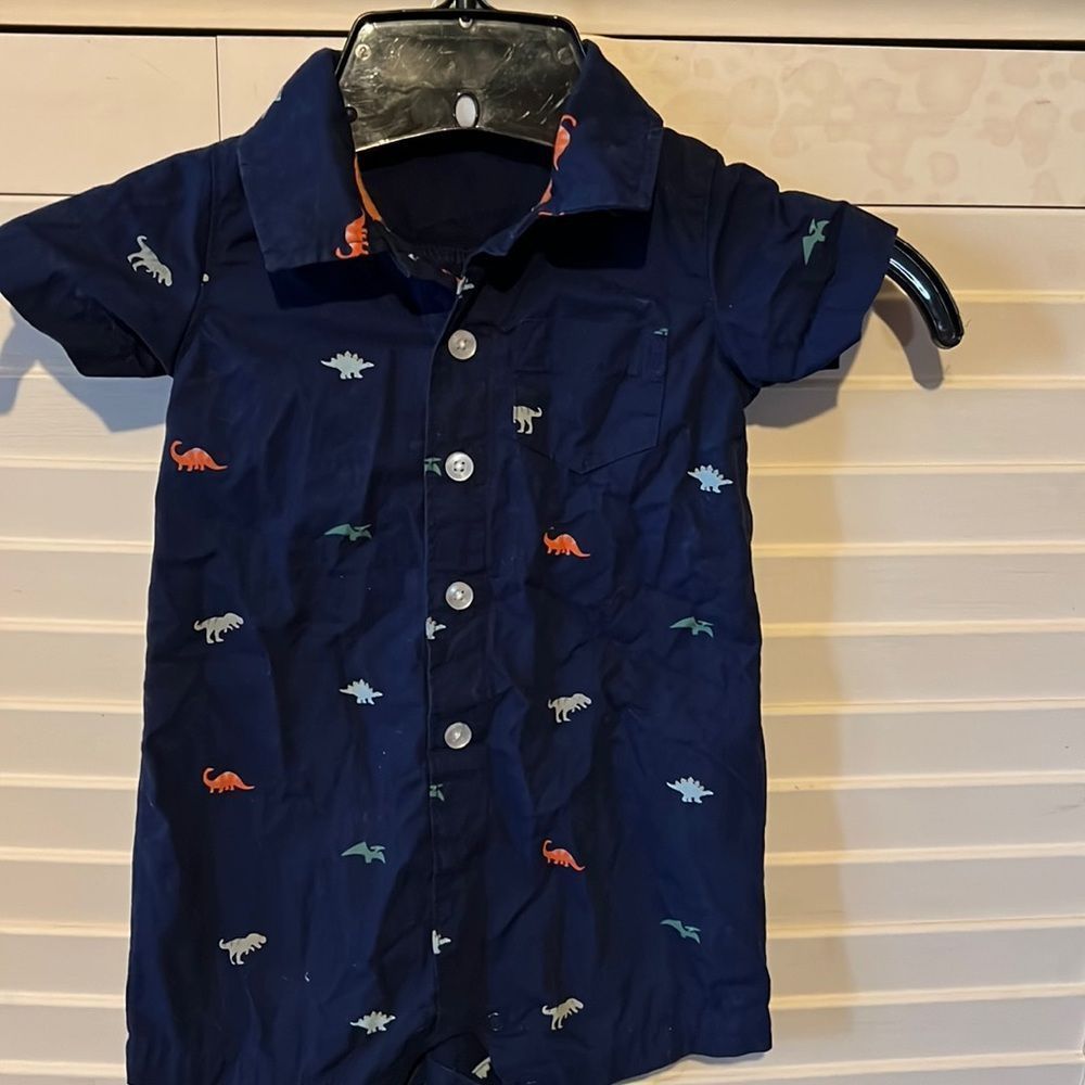 Carters 12 month romper shortall with dinosaurs